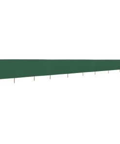 Vjetrobran s 9 panela od tkanine 1200 x 120 cm zeleni
