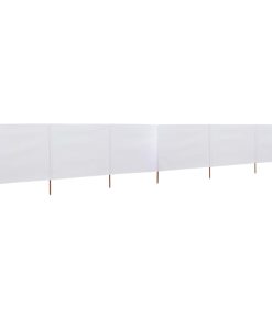 Vjetrobran sa 6 panela od tkanine 800 x 160 cm pješčano bijeli