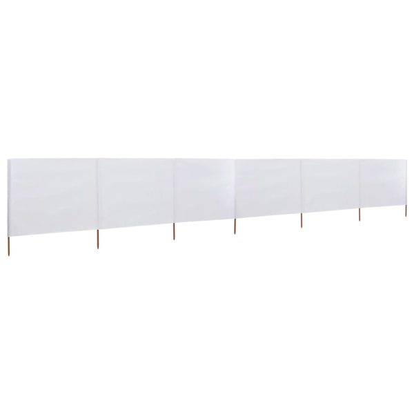 Vjetrobran sa 6 panela od tkanine 800 x 80 cm bijeli