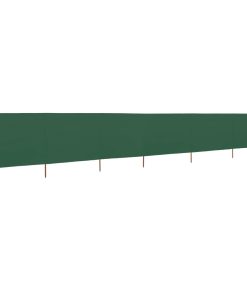 Vjetrobran sa 6 panela od tkanine 800 x 80 cm zeleni