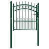 Vrata za ogradu sa šiljcima čelična 100 x 100 cm zelena