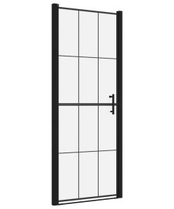 Vrata za tuš od kaljenog stakla 81 x 195 cm crna