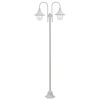 Vrtna dvostruka stupna svjetiljka od aluminija E27 220 cm bijela
