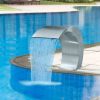 Vrtna fontana s vodopadom za bazen od nehrđajućeg čelika 45x30x60 cm