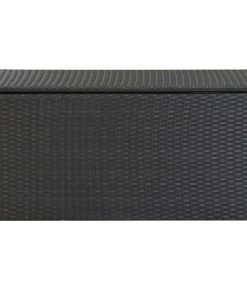 Vrtna kutija za pohranu od poliratana 100 x 50 x 50 cm crna