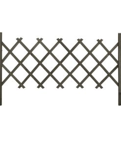 Vrtna rešetkasta ograda siva 120 x 60 cm od masivne jelovine