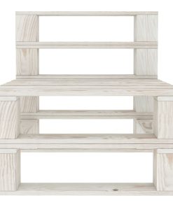 Vrtna srednja sofa od paleta drvena bijela