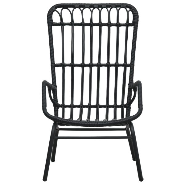 Vrtna stolica od poliratana crna