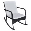 Vrtna stolica za ljuljanje od poliratana crna