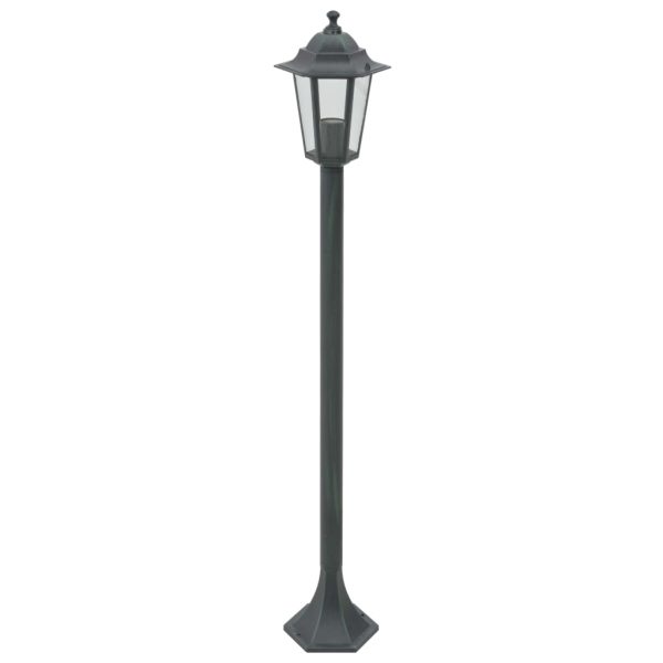 Vrtna stupna svjetiljka od aluminija 6 kom E27 110 cm tamno zelena