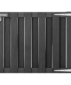 Vrtna vrata od WPC-a 100 x 80 cm siva