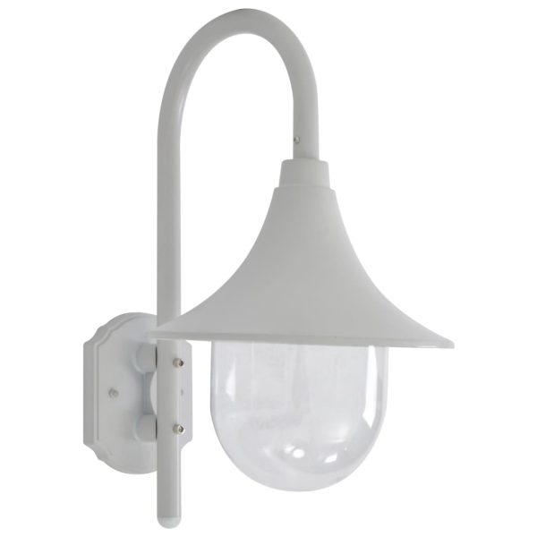 Vrtna zidna svjetiljka E27 42 cm aluminijska bijela