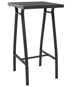 Vrtni barski stol crni 60 x 60 x 110 cm od kaljenog stakla