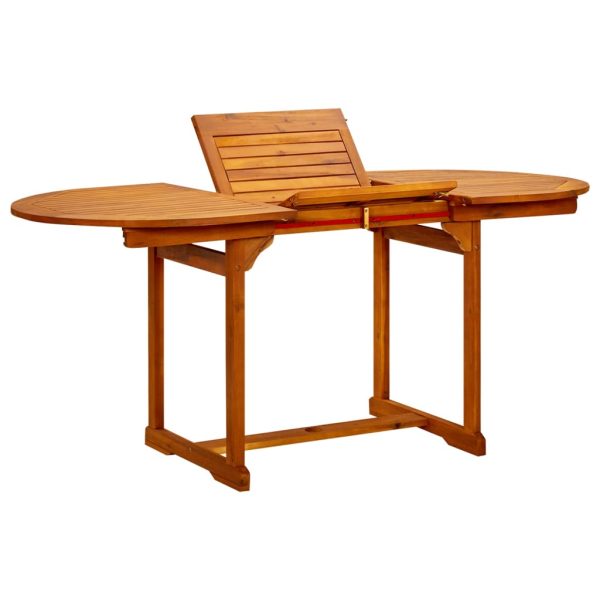 Vrtni blagovaonski stol (120-170) x 80 x 75 cm od drva bagrema