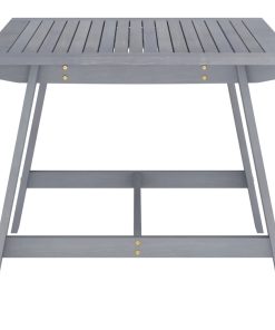 Vrtni blagovaonski stol sivi 88x88x74 cm masivno drvo bagrema