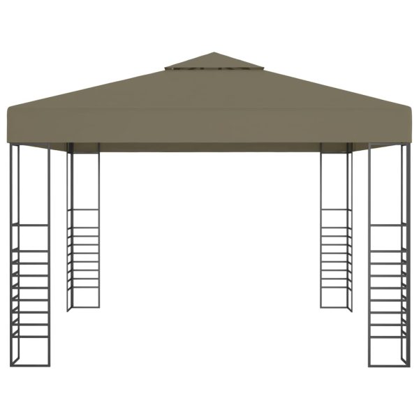 Vrtni šator 3 x 3 m smeđe-sivi 180 g/m²