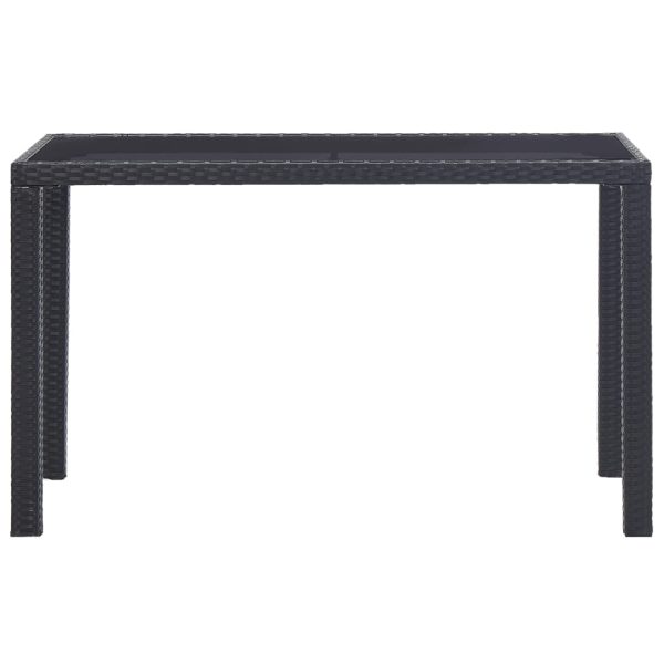 Vrtni stol crni 123 x 60 x 74 cm od poliratana