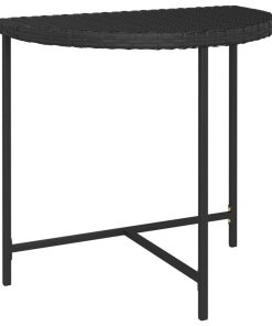 Vrtni stol crni 80 x 50 x 75 cm od poliratana