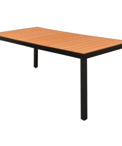 Vrtni stol smeđi 185 x 90 x 74 cm aluminijum i WPC
