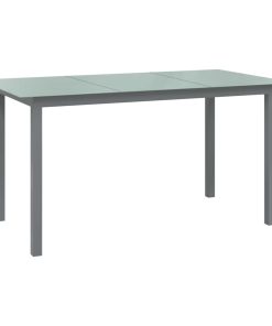 Vrtni stol svjetlosivi 150 x 90 x 74 cm od aluminija i stakla