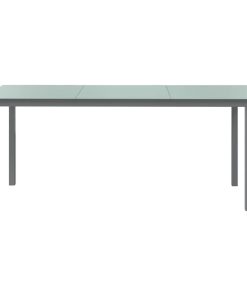 Vrtni stol svjetlosivi 190 x 90 x 74 cm od aluminija i stakla