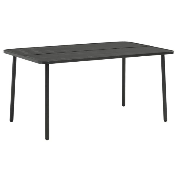 Vrtni stol tamno sivi 150 x 90 x 72 cm čelik