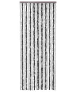 Zastor protiv insekata sivo-bijeli 90 x 200 cm šenil