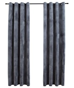 Zavjese za zamračivanje 2 kom baršunaste antracit 140 x 175 cm