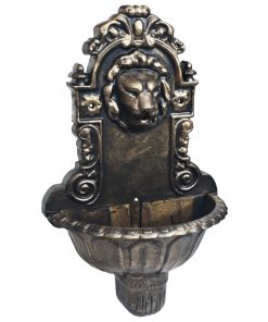 Zidna fontana s dizajnom lavlje glave brončana