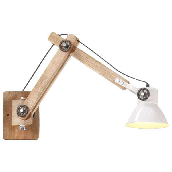 Zidna svjetiljka u industrijskom stilu bijela okrugla E27