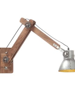 Zidna svjetiljka u industrijskom stilu srebrna okrugla E27