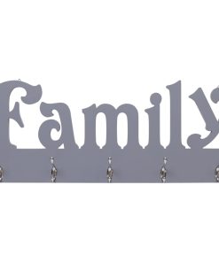 Zidna vješalica za kapute FAMILY siva 74 x 29