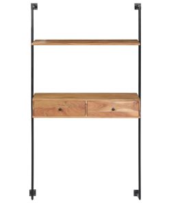 Zidni radni stol od masivnog bagremovog drva 90 x 40 x 170 cm