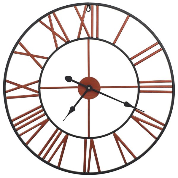 Zidni sat metalni 58 cm crveni