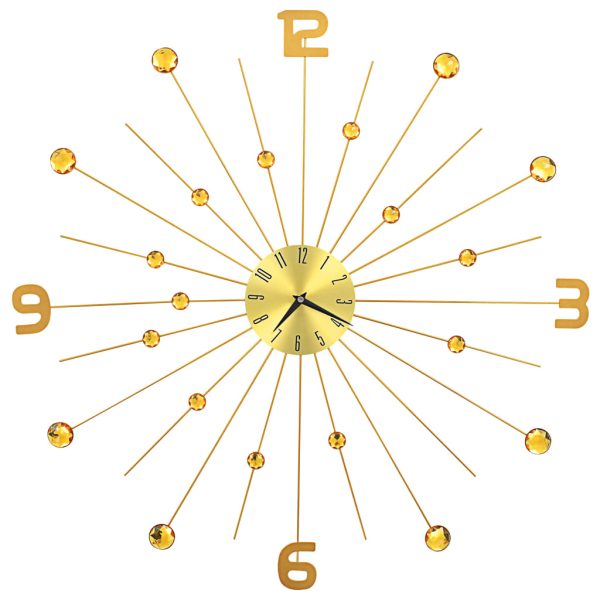 Zidni sat metalni 70 cm zlatni
