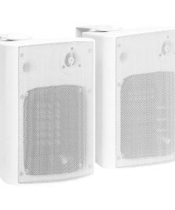 Zidni stereo zvučnici 2 kom bijeli unutarnji/vanjski 120 W