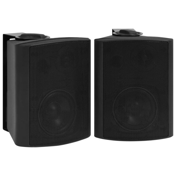 Zidni stereo zvučnici 2 kom crni unutarnji/vanjski 100 W