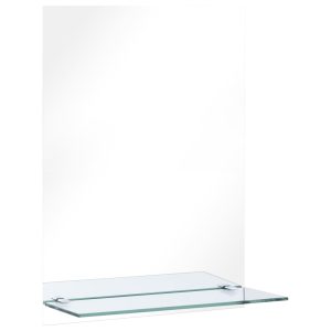 Zidno ogledalo s policom 40 x 60 cm od kaljenog stakla