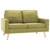 2-dijelni set sofa od tkanine zeleni