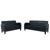 2-dijelni set sofa od umjetne kože crni