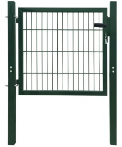 2D vrata za ogradu (jednostruka) zelena 106 x 130 cm