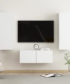 3-dijelni set TV ormarića bijeli od iverice