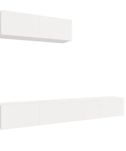 3-dijelni set TV ormarića bijeli od konstruiranog drva