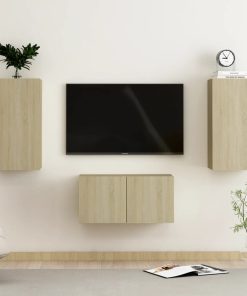 3-dijelni set TV ormarića boja hrasta sonome od iverice