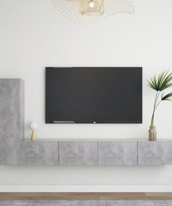 3-dijelni set TV ormarića siva boja betona od iverice