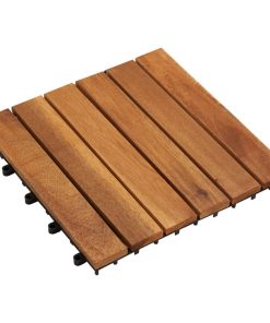 30-dijelni set pločica za trijem s okomitim uzorkom 30 x 30 cm bagrem