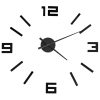 325156 3D Wall Clock Modern Design Black 100 cm XXL