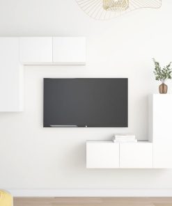 4-dijelni set TV ormarića bijeli od iverice