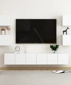 7-dijelni set TV ormarića bijeli od iverice