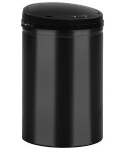 Automatska kanta za otpad sa senzorom 30 L ugljični čelik crna